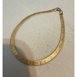 14k Gold Bracelet Women 7 Inches Length 2.2 Grams Bible Verse